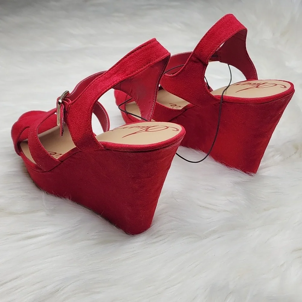 American Rag Rochelle Red Sandal Wedges - New In Box
